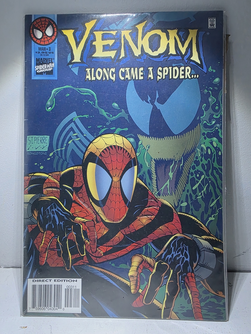 Marvel Venom: Along Came a Spider Comic Cover - Red, Black, Yellow